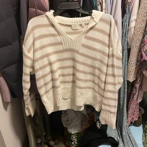 Cyrus Cream V-Neck Sweater